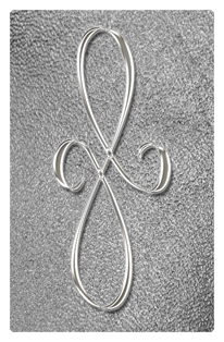 DF35T 601 SL SH SL Silver Scroll Shimmer Silver Background